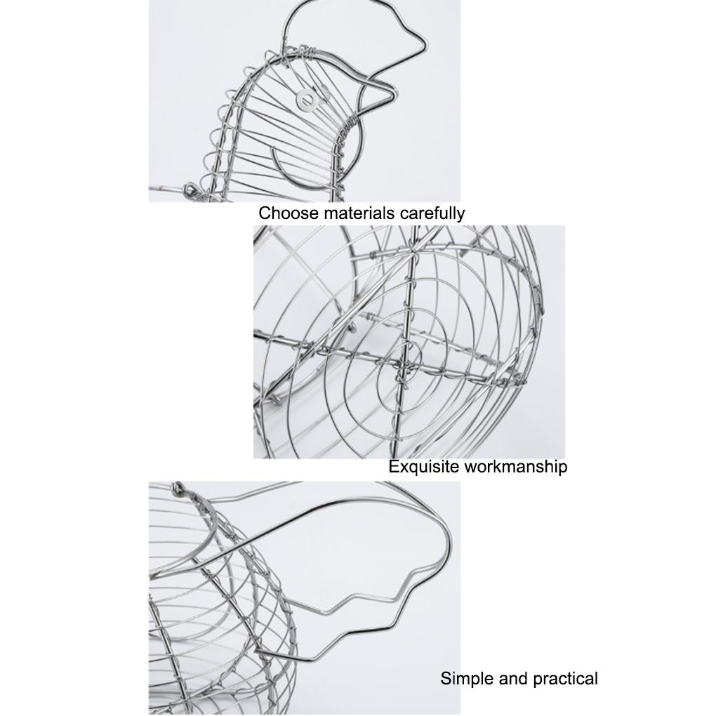 Hühnerform Eierhalter Ersatz Galvanisierter Aufbewahrungsbehälter