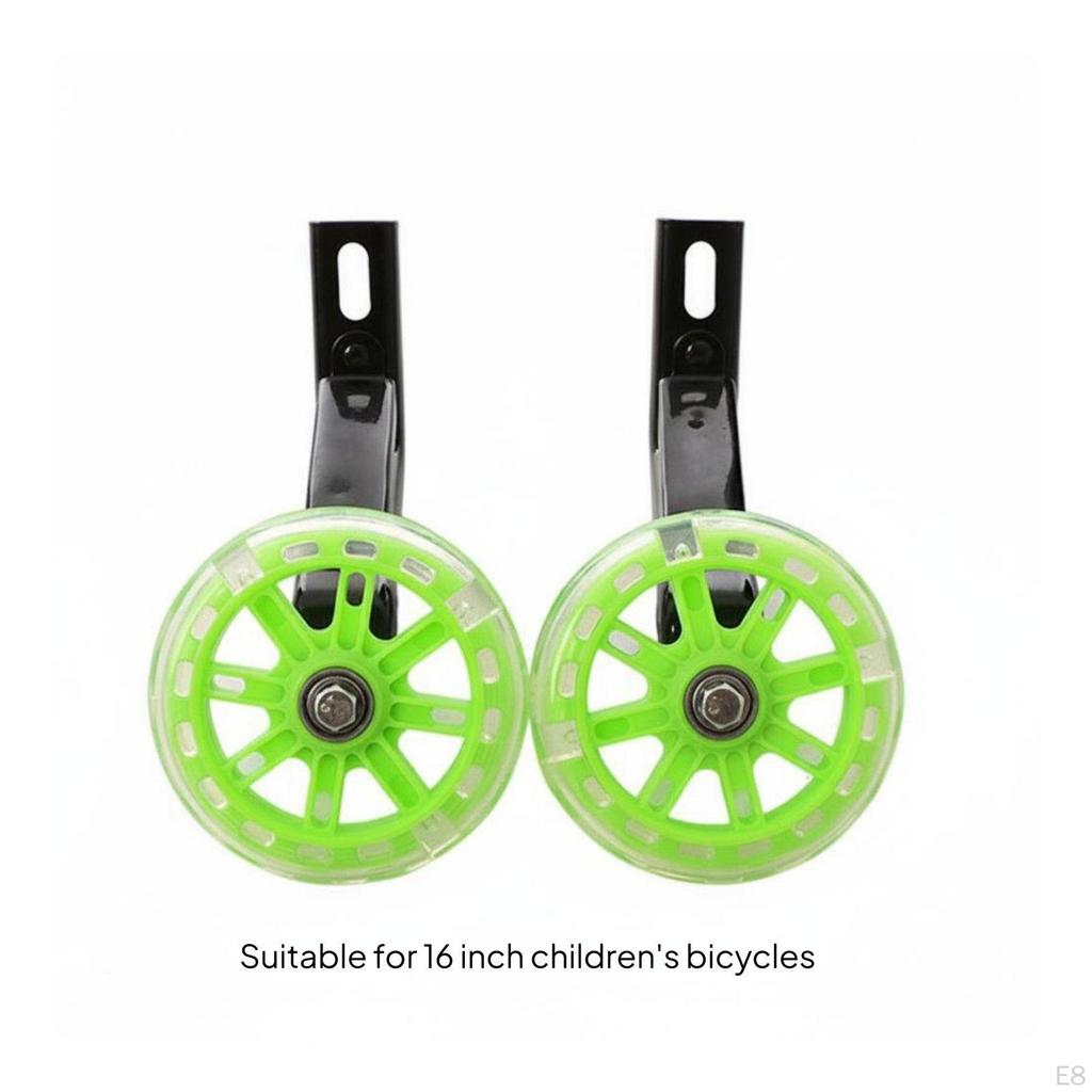 2 Pieces Children's Bike Auxiliary Wheels NonSlip Kids Training Heavy Duty for Beginners