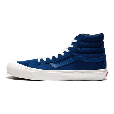 Style 138 Lightweight High Top Skateboard Shoes Unisex Blue White VN0A3DP9VQD1