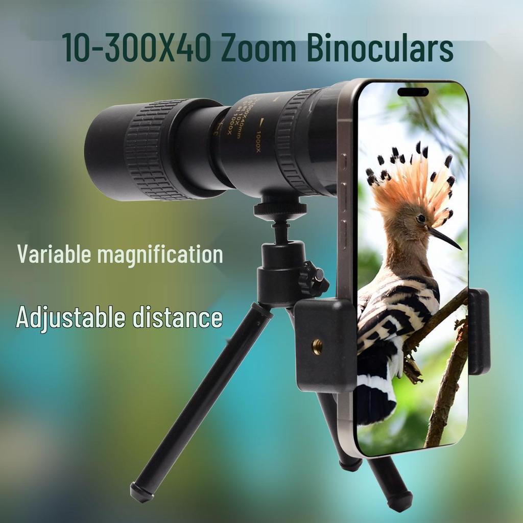 Universal Hawk 10-300x40 HD Variable Zoom Monocular Telescope for Mobile Photography