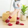 Soft Comfortable Winter Deer Christmas  Snow Flake Wool Socks