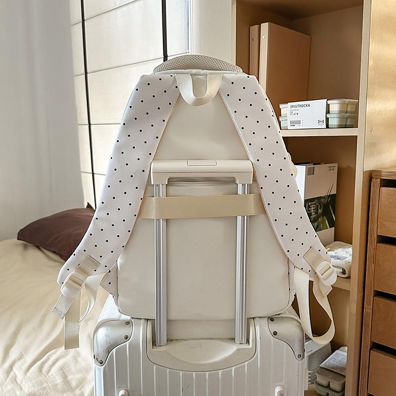 Zaino da Donna con Stampa a Pois per Studenti delle Scuole Medie