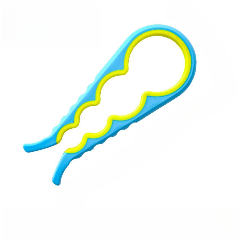 

4-в-1 многофункциональный противоскользящий консервный нож, открывалка для бутылок Easy Twist и инструмент для открывания банок L синий