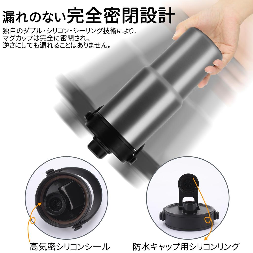 CLICSUN 735ML Ceramic Tumbler with Large Direct Vacuum Keeps Hot or Dishwasher with Portable for Silver Straw, Lid, Capacity, Drinking, Insulated,