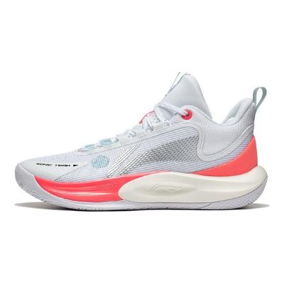 Li Ning Sonic Team Anti-Slip Durable Supportive Rebound Mid-Top Basketball Shoes Men Sneakers Standard-White ABPT023-2