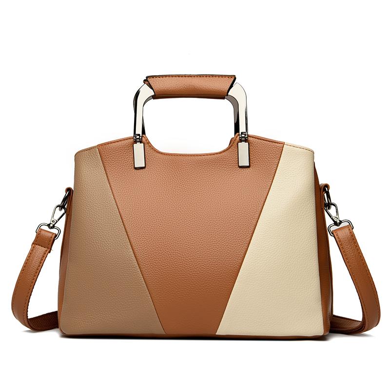 

Color block Pattern Shoulder Bags High quality PU Women New Small Square Bags Designer shoulder bag Armpit Bag Vintage Hand Bag коричневий