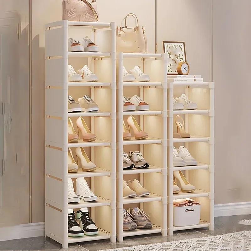 Shoe Organizer Shelf Multi-layer Stackable Dormitory Home Storage Stand DIY Wall Corner Space Saving Adjustable Shoe Organizer