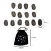 Witch Rune Stones Set Wood, Wooden Carved Runes Party Favor Guide Book with Storage Bag for