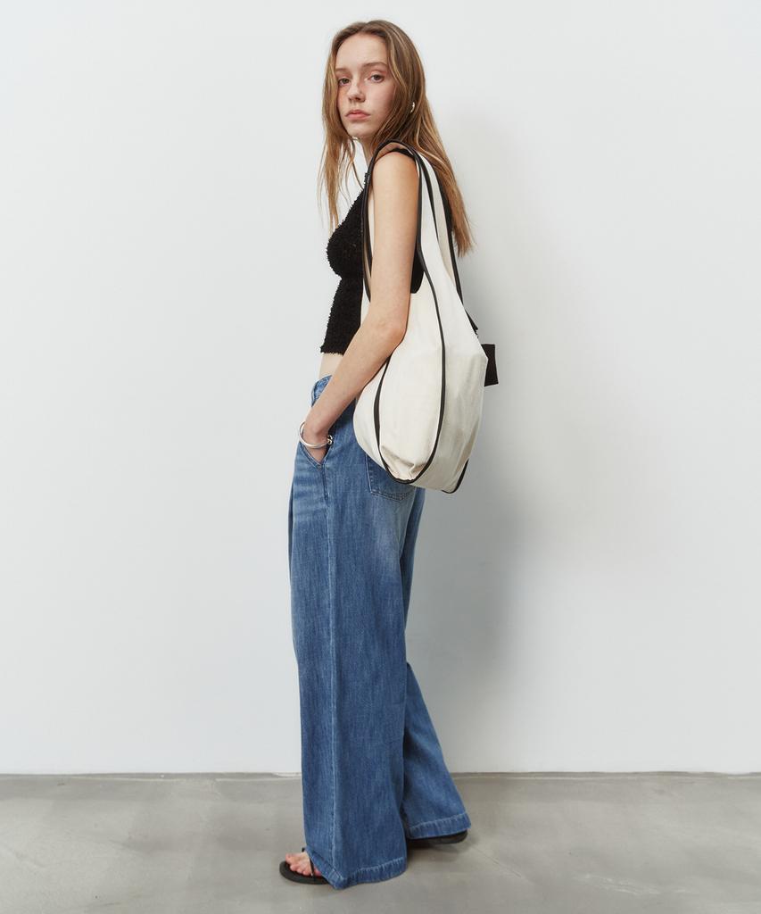 Plac Women Leather Trim Canvas Shoulder Bag