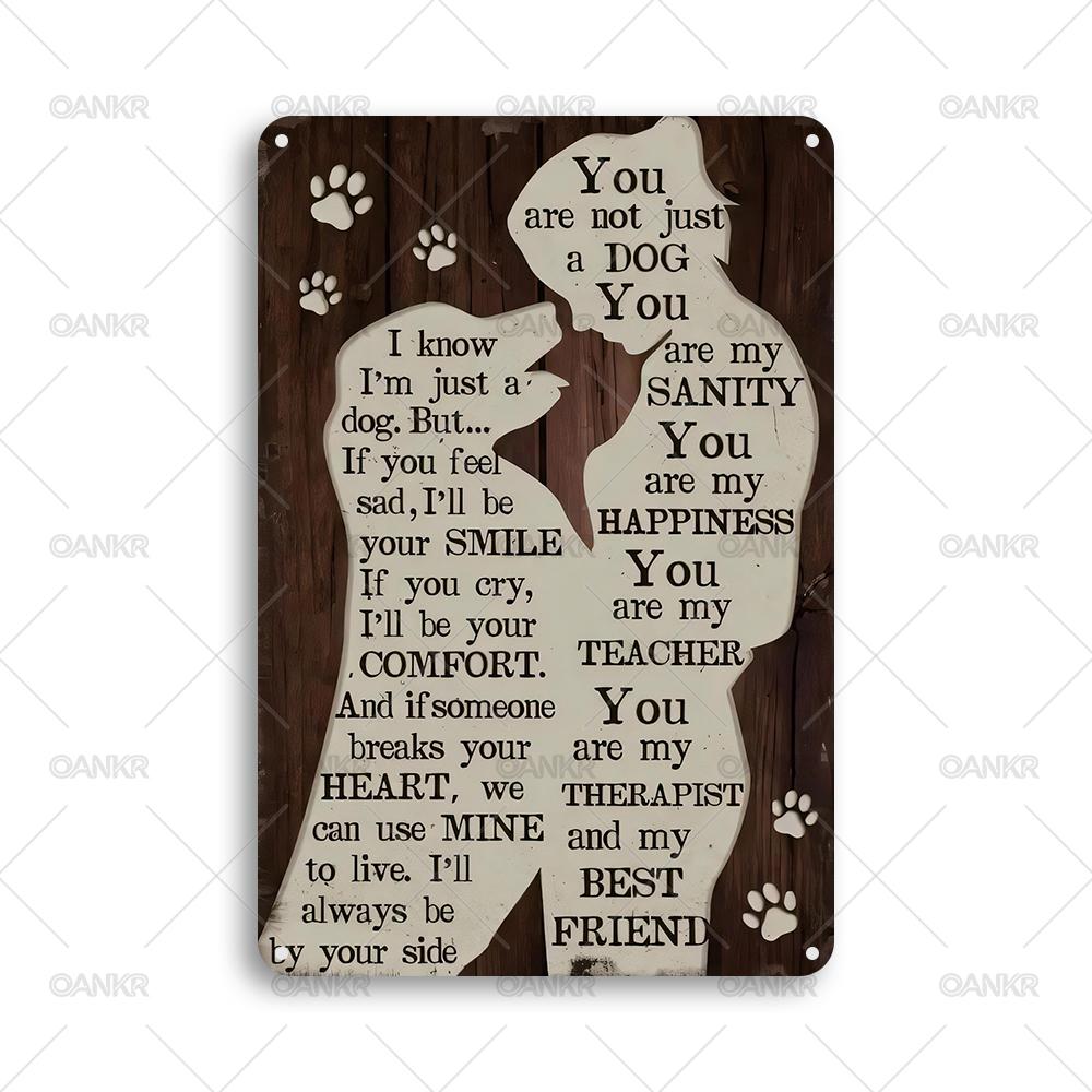 

Vintage Dog Love Poem Art Poster Metal Tin Sign Ideal Gift x Inch Chic Room Decor Metal Signs for Home Wall Decor Plaque 20x30cm（7.8x11.8inch）