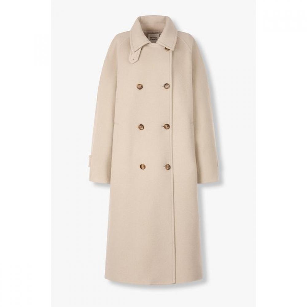 Double Button Balmacan Coat  9105411202 12 (light beige)/OS