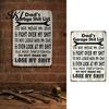 Funny Workshop Signs for Dad Garage Shit List, Tinplate Metal Sign, Man Cave Wall Decor Garage, Men Workshop, Home Bar, Retro Handyman Gift