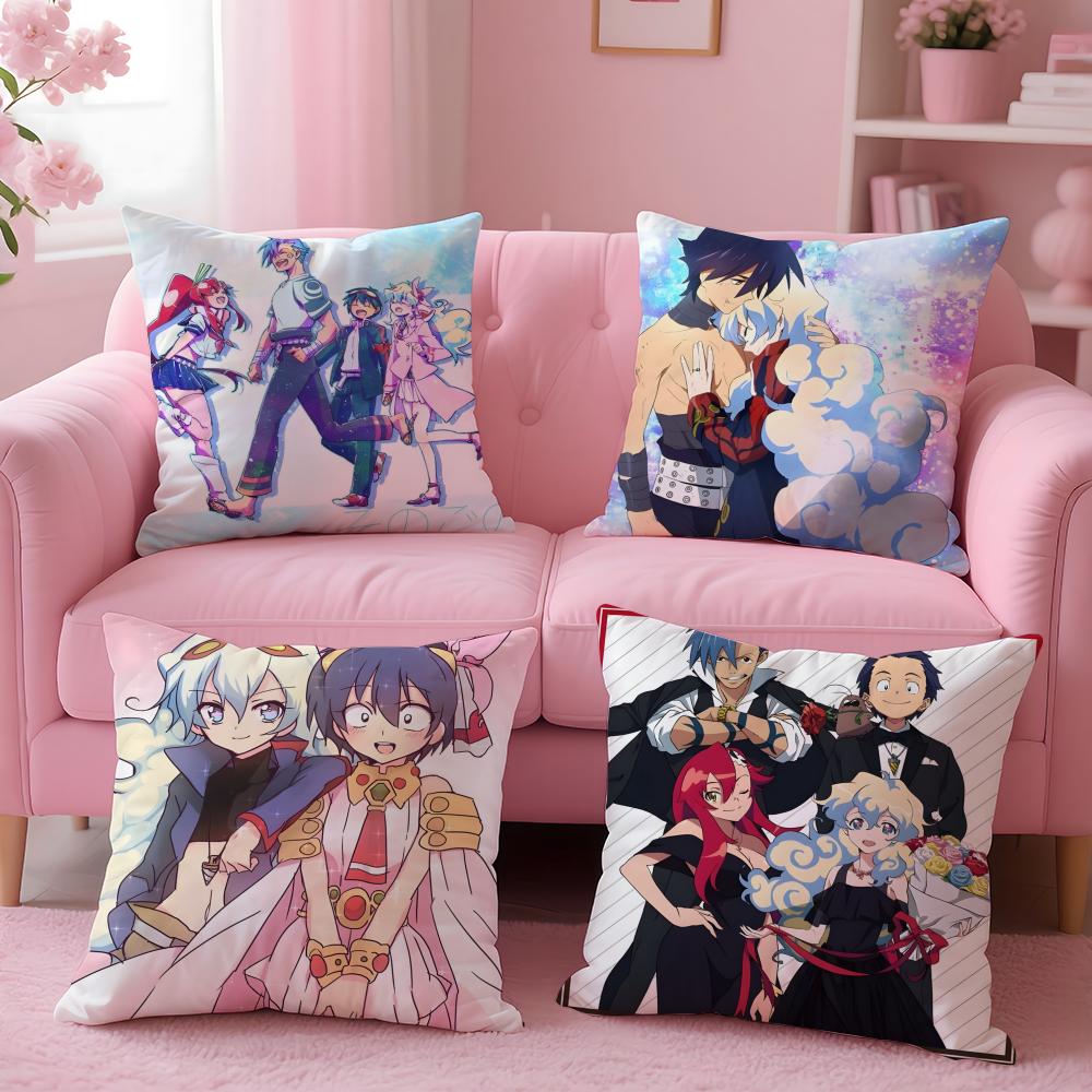 Comics LLagann Cushion Cover Pillow Case Soft Friendly Fabric Concealed Zipper