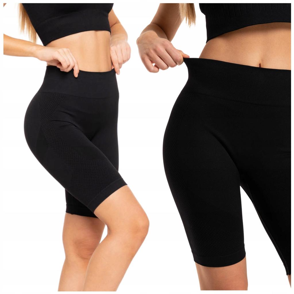 Women's Shorts Moraj Polyamide Push-Up High Waist Black Fitness Shorts