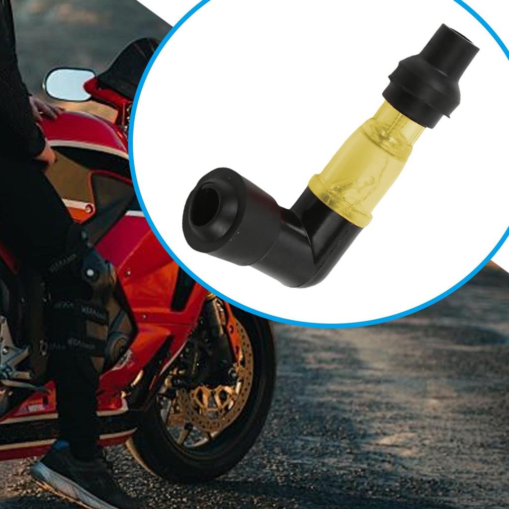 Motorcycle Flash Spark Plug Cap Flashing Spark Plug Resistor 90 Degree Flashing Spark Plug