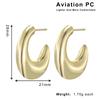 Hot Selling Aviation PC Environmentally Friendly Material Geometric High-end Retro Earrings, Light Luxury Hollow Earrings