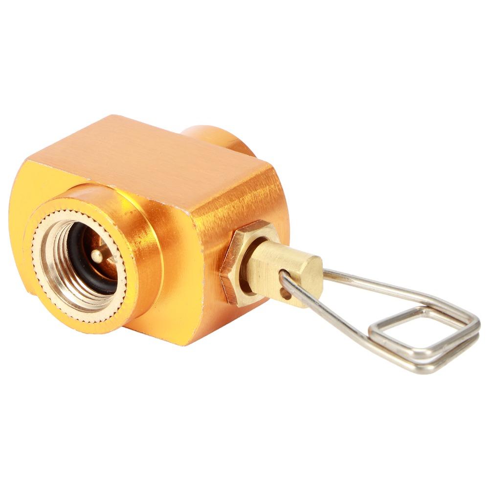Hexagonal Body Canister Adapter Gold Gas Conversion Connector Backpacking Trips