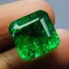 Square Cut CERTIFIED 9 Carat Natural Emerald Green Colombian Loose Gemstone A-3897b