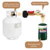Upgraded Propane Refill Adapter 20lb To 1lb Converter, Design with Valve and Gauge, QCC1 Propane Refill Adapter 90-Degree Elbow
