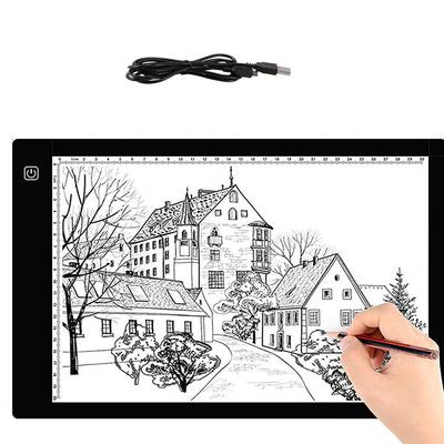 A3/A4 LED Zeichenbrett Leuchtpult zum Abpausen Einstellbar Dimmbar USB-Stromversorgung Kunsthandwerkspad für Diamond Painting Skizzieren Animation