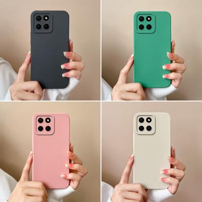 Etui na telefon dla Huawei Honor X8 X8a X8b X8c X7 X7a X6 X6b X5 X5b Moda Prostota Jednolity Kolor Matowe Silikonowe Pokrowce Ochronne na Obiektyw dla Huawei Shell