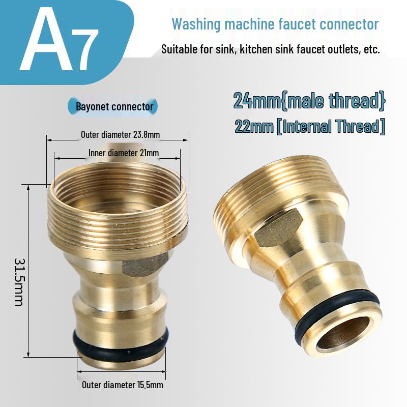Washing Machine Snap-On Faucet Adapter for Sink and Shower