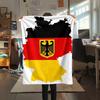 1PC Germany National Football Team Print Flannel Blanket, High Quality All Seasons, Home Decor, Warmth and Comfort, Perfect for Christmas Gifts
