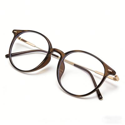 Fashion Round Anti Blue Light Glasses Women Men Round Frame Blue Light Blocking Eyewear Retro Flat Computer Optical Spectacles