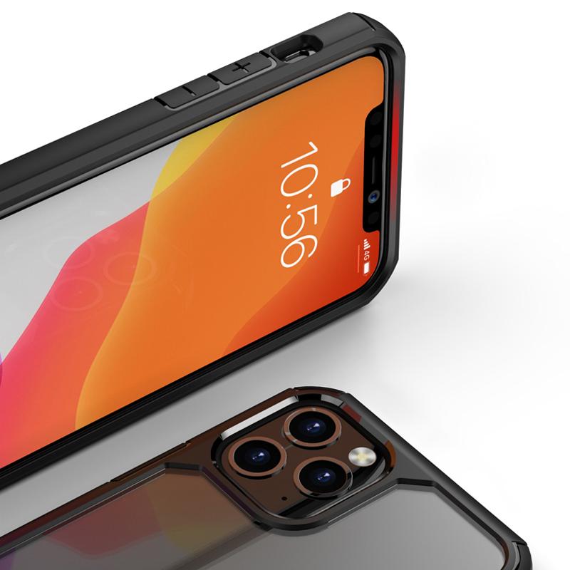 For iPhone 11 Pro Case Anti-Scratch TPU+PC Clear Back Shell
