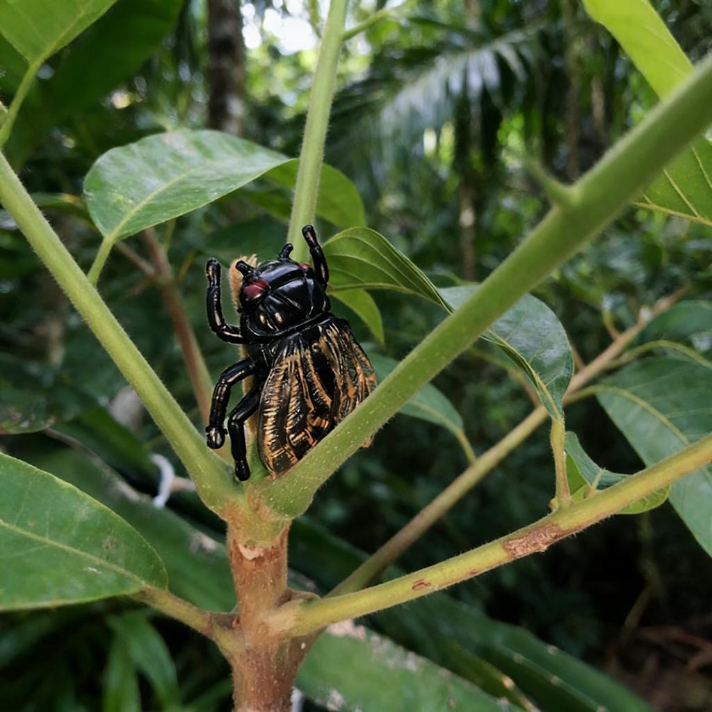 15pcs Simulation Cicada Novelty Ornament, Model Ornament, Office, Furniture Ornament Statues, Home Decoration Accessories
