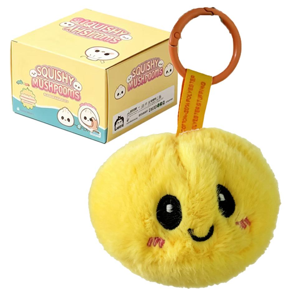Treasuringu  Cute Steamed Bun Shaped Keychain 7-Color Baozi Plushie Bag Food Doll Birthday Gifts