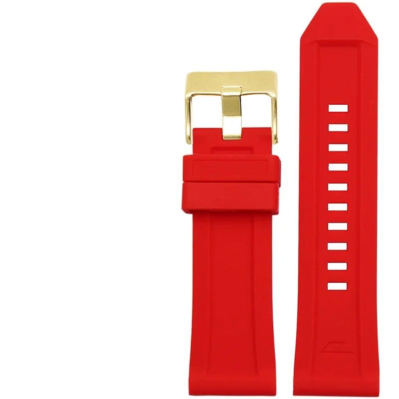 Silikon Kauçuk Bilezik Saat Kayışı 24mm 26mm 28mm dizel DZ4496 DZ4427 DZ4487 DZ4323 DZ4318 DZ4305 Erkek Saat Kayışı