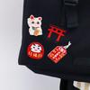 Japanese Lucky Cat Cloth Sticker Diy Imperial Guard Embroidery Cloth Sticker Hand Ledger Mobile Phone Decorative Sticker Patch Sticker Clothes Bag