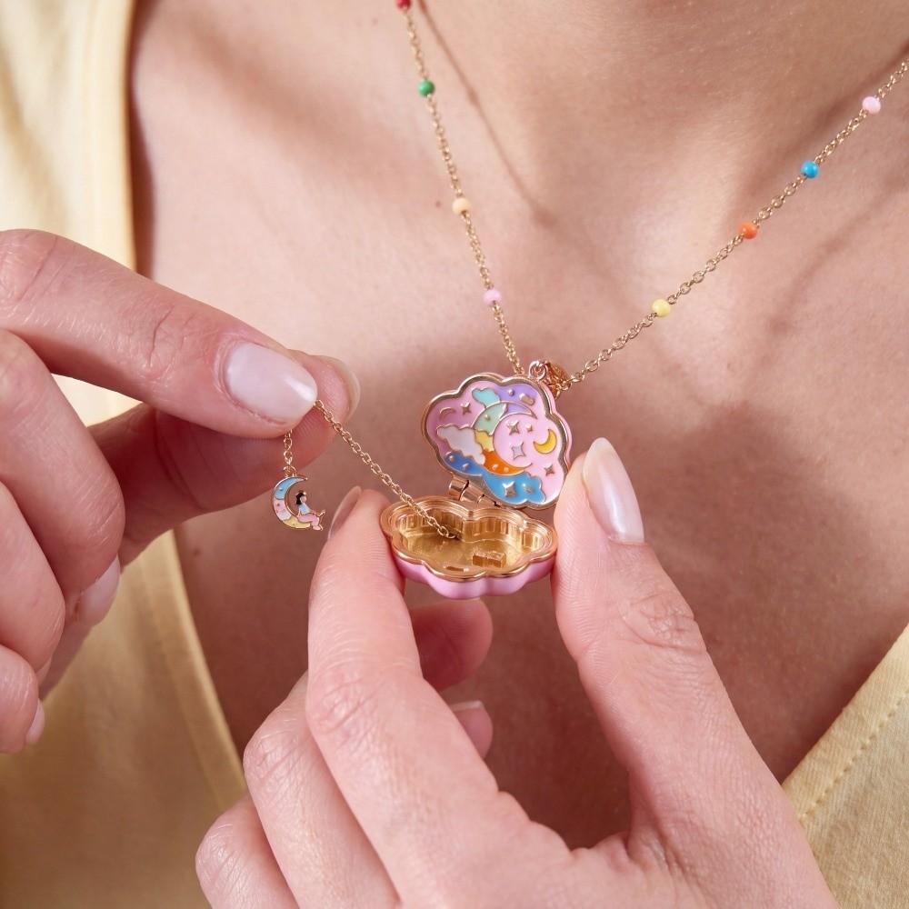 Interesting Design Jewelry Pendant Cute Cloud Opening Box Necklace Phase Box Necklace for Women