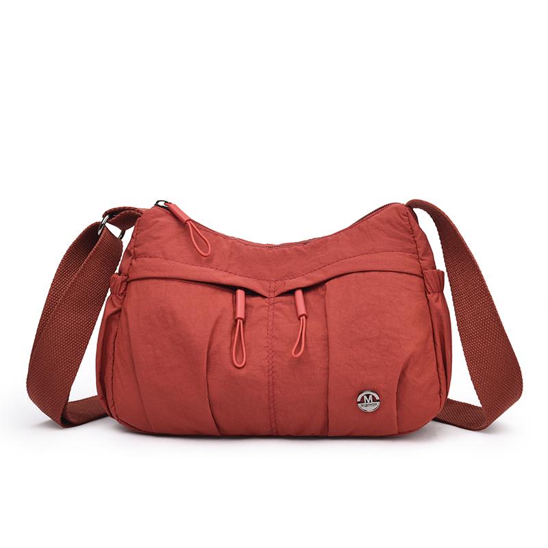 Water-Repellent Shoulder Bag Multi-Pocket Nylon Bag Women's Commuter Crossbody Bag