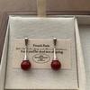 Red Beaded Love Earrings Earrings Premium Classic Flourishing Festive New Earrings