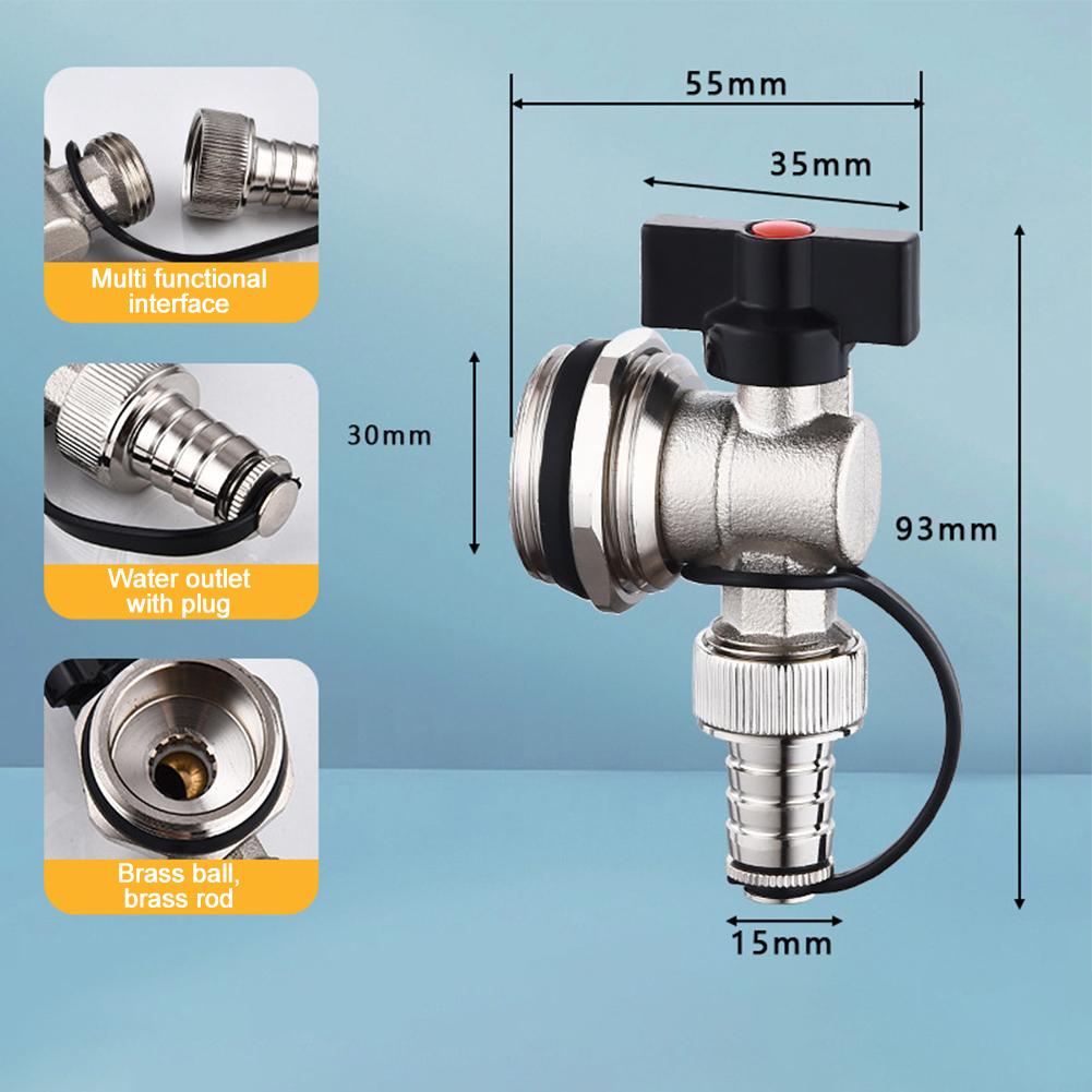 1Pcs Brass Underfloor Heating Distributor Valve Leak-proof Radiator Water Heater Valve Floor Heating Drain Valve Heating System