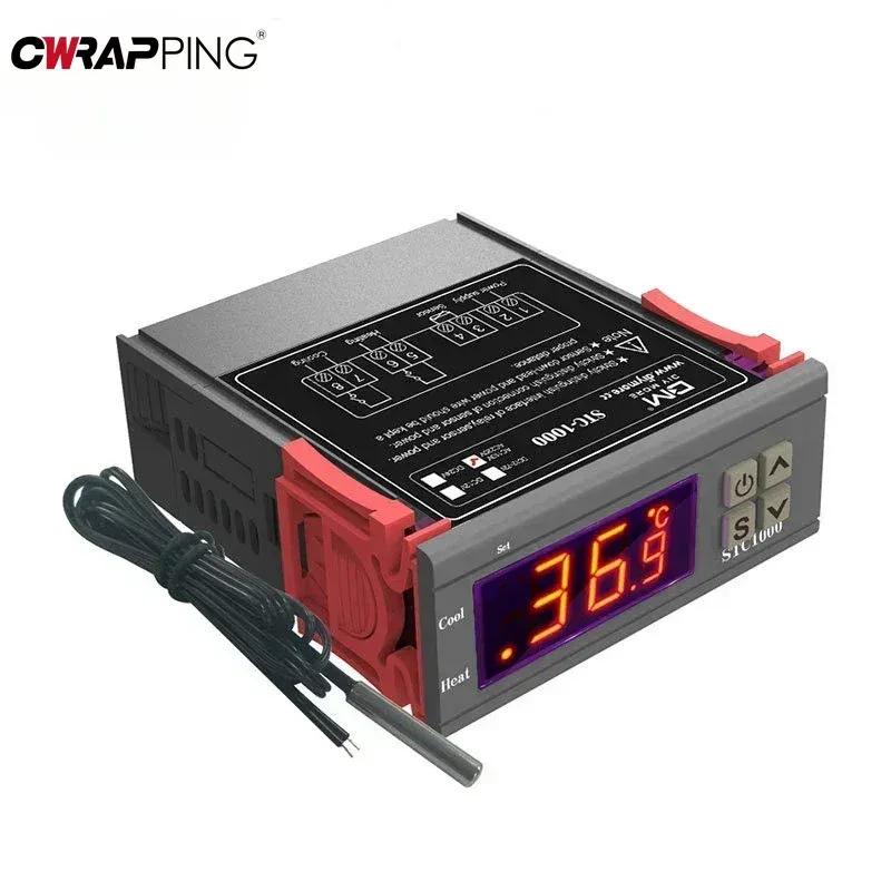 Temperature Controller STC-1000 Digital LED Heating Cooling Centigrade Thermostat 2 Relays Output with NTC Sensor Probe 12v 24v
