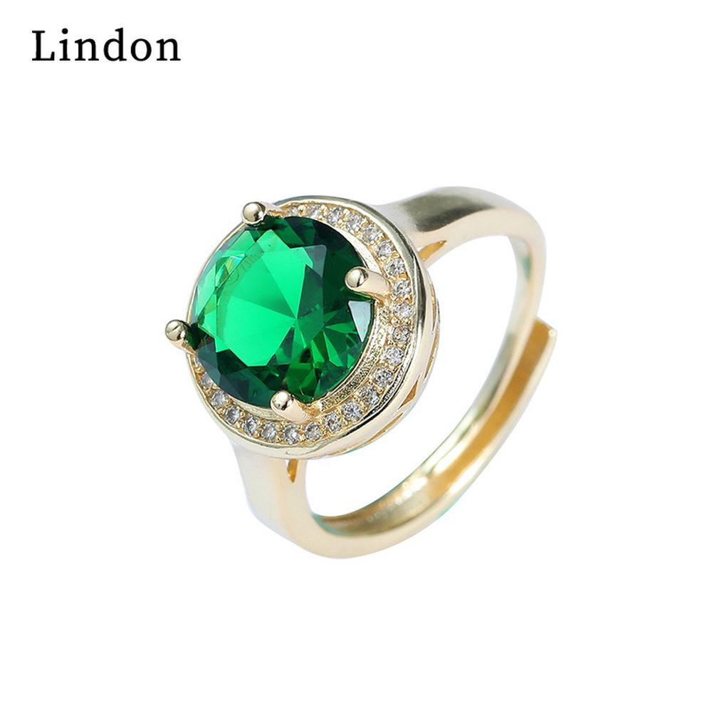 Lindon Classic Zircon Ring Dame Smykker Bryllup Løfte Party Gift