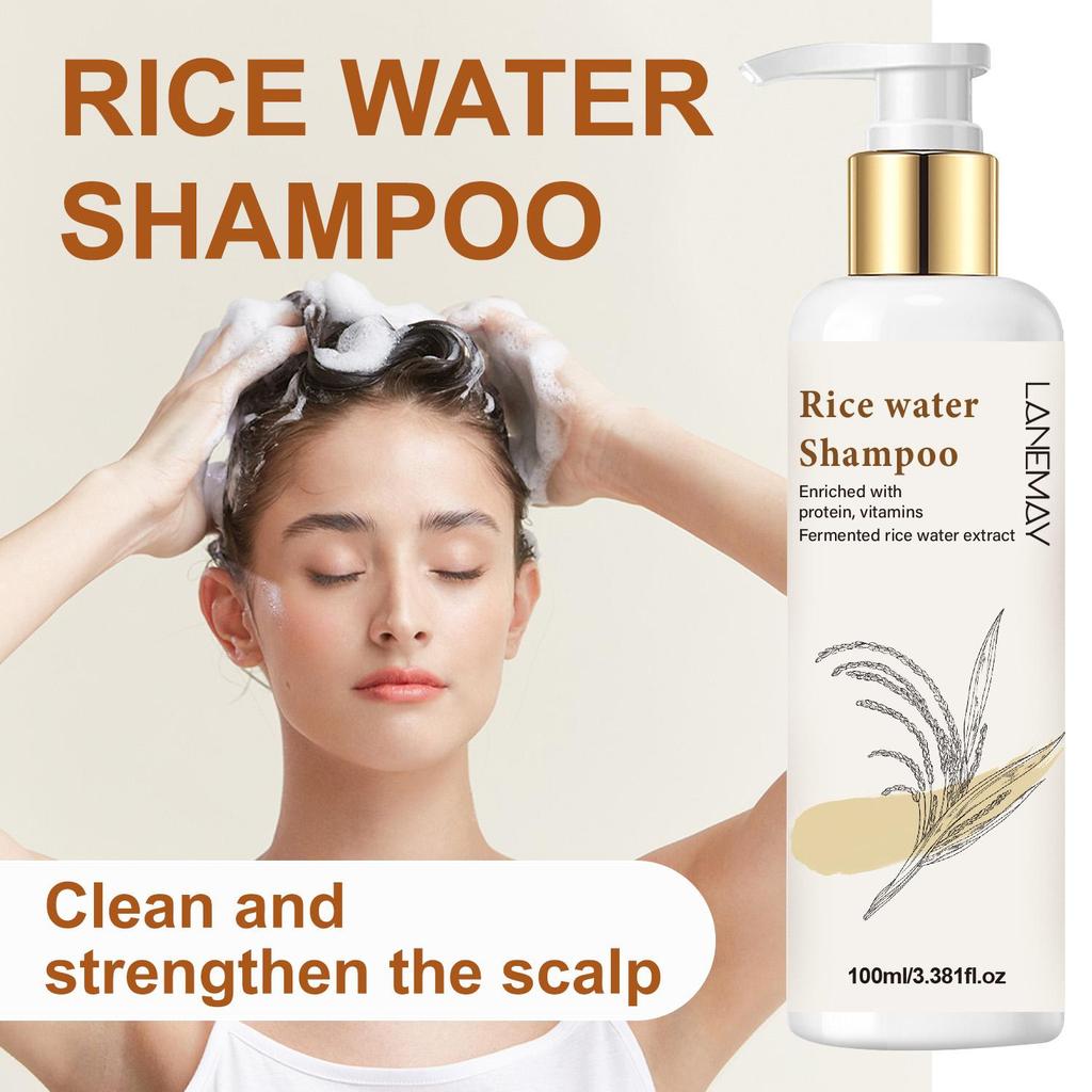 Rice water Shampoo-Strenghthen The Scalp-Keep Clean And Leave Sikly And Health Hair-Suitable For All Skin Types, 100ml