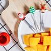 Ornaments New Year Table Accessories Vegetable Fork Christmas Decorations Christmas Fruit Fork