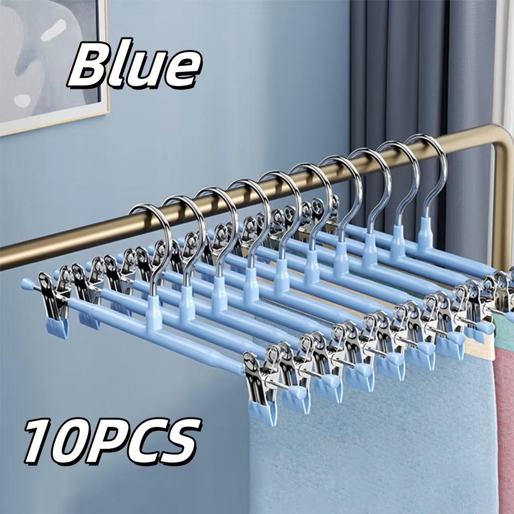 5/10 stuks Broekhangers met Klemmen multifunctioneel Verstelbare Rokhangers Jeans Kledinghangers Broek Antislip Broekhanger