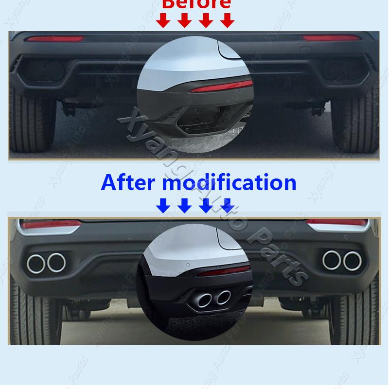 For Geely Coolray 2024-2025 Tail Throat Rear Bumper Exhaust Pipe