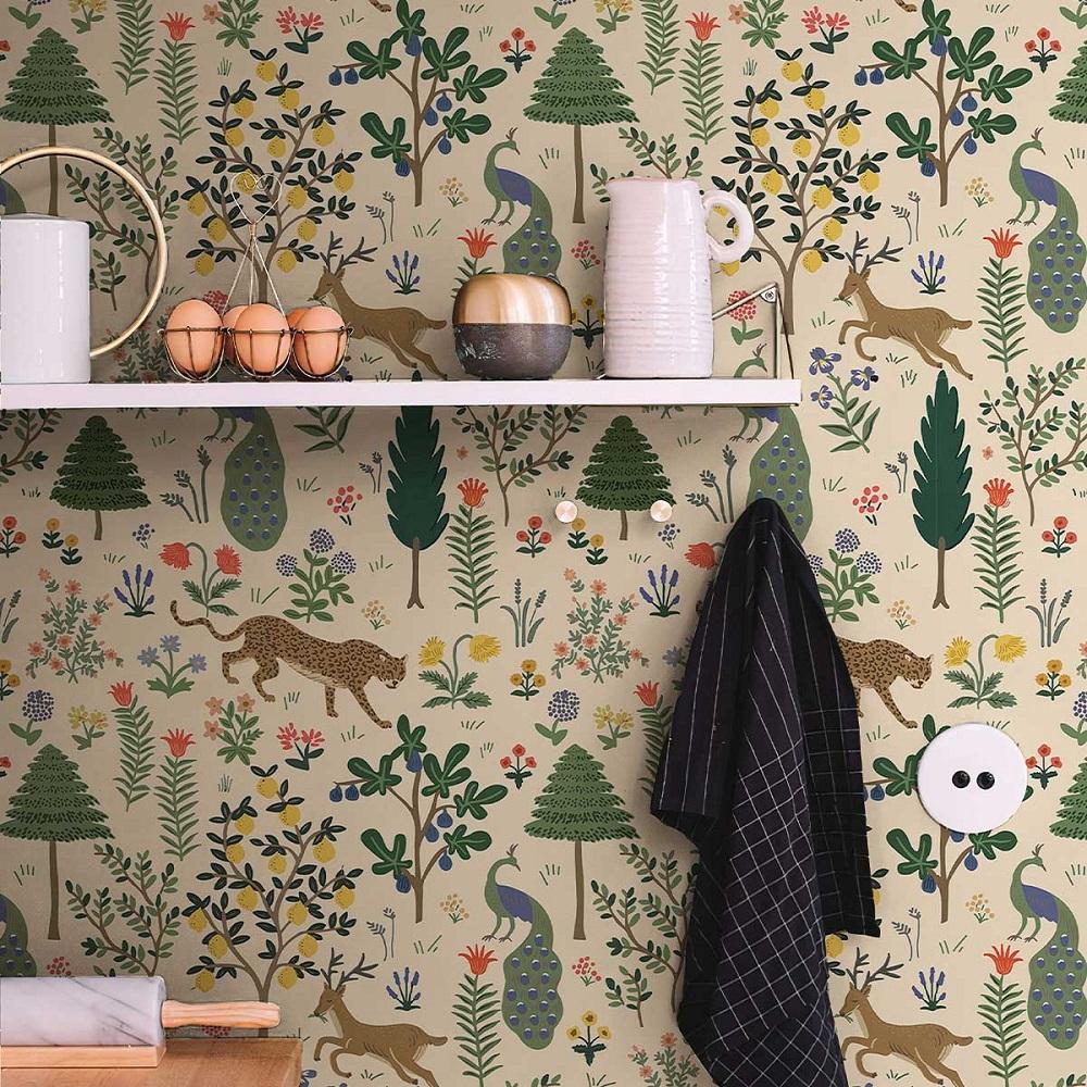 Selbstklebende Tapete Cartoon Schlafzimmer Tapeten PVC Echt Wasserdicht Abziehen Aufkleben Wandaufkleber Für Küche Heimdekoration