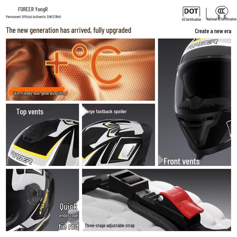Yongjiu HM9 Full Face Motorcycle Helmet with Dual Visor