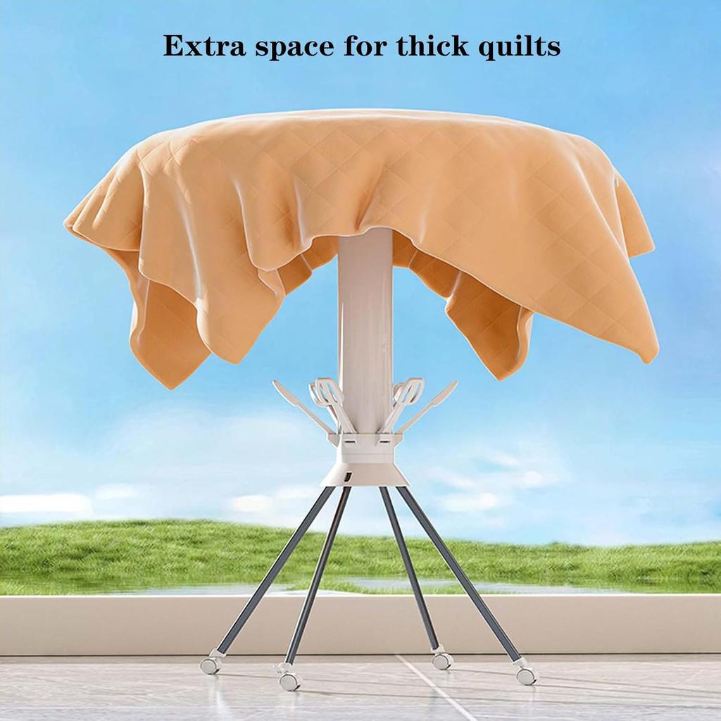 Clothes Drying Rack Foldable Portable for Clothing with Clips Shoe Dryer Rack Outdoor Laundry Hanging for Clothes Socks Towel