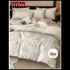 Yalu Washed Cotton Embroidered 4-Piece Bedding Set