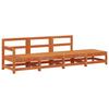 Sectional Sofa Units Waxed Brown 252 X 62 X 70.5 Cm