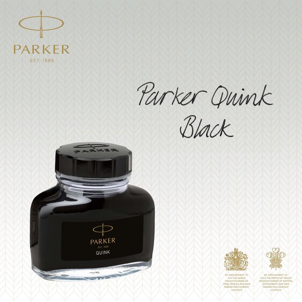 PARKER Quink Black Bottle Ink S1162110 57ml Imported (Genuine Product)