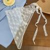 Korean Layering Scarf | 2025 White Lace Skirt Slimmer | Adjustable Waist Wrap